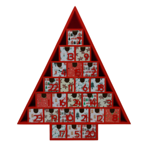 Calendrier de l'avent - Petit sapin rouge